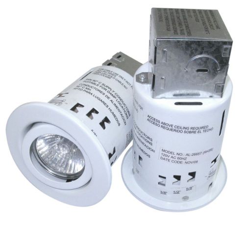 3&#034; recessed light kit (2ea) w/swivel trim and 50 watt bulb, remod non-ic cans for sale