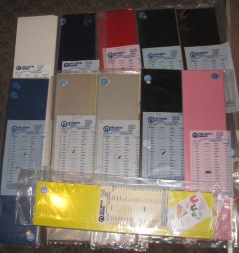 69+ sheets  5&#034;x20&#034;  PRECISION BRAND COLOR CODED PLASTIC SHIM new NOS &amp; Used