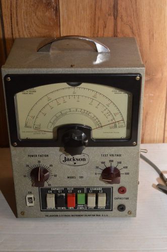 Vintage jackson electrical instrument  591 capacitor checker with green eye tube for sale