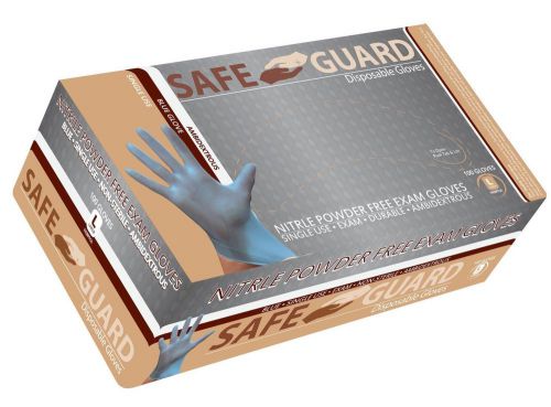 SAFEGUARD Nitrile Exam Powder free Gloves