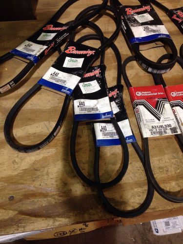 Lot Of 16 Industrial V Belts Assorted Brands &amp; Size. One Low Price W/Free Ship