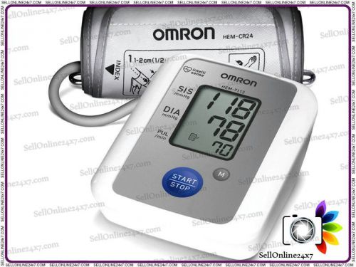 Digital upper arm blood pressure monitor omron hem-7113 with regular/medium cuff for sale