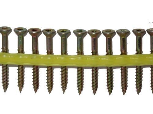 Quik drive wsntl134s wood screws 1 3/4-inch course twin threads, yellow zinc for sale