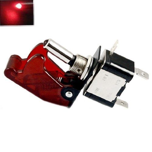 Hotsystem 12v/20a red led illuminated on/off spst car automotive toggle switch for sale