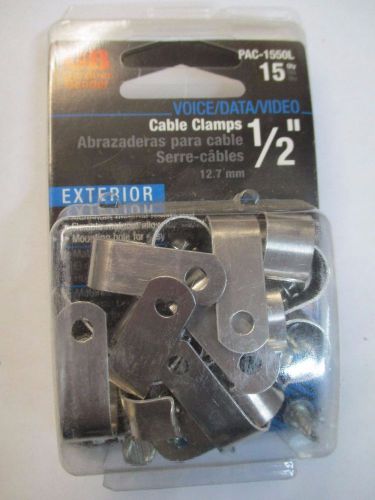 Gardner Bender 1/2&#034; exterior Cable Clamps. PAC-1550L  15 pk
