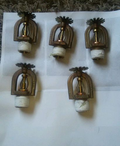 Central Fire Sprinkler Head A 1993 new old stock (Lot of five) brass 74c 165° F