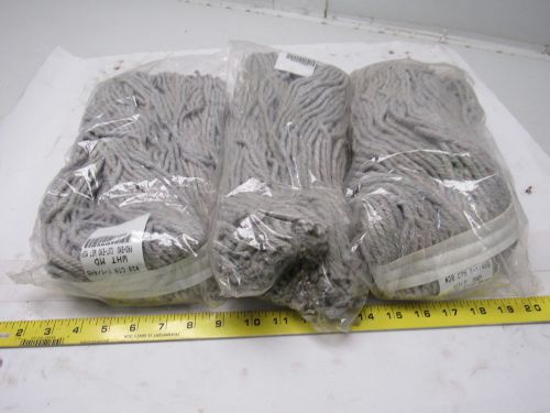 Pro-End Cut-End #20 Wet Mop Head White 1-1/4&#034;HB New in Sealed Bags Lot of 3