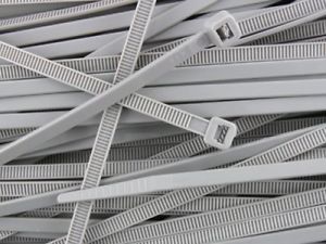 SecureTM Cable Ties 8 Inch Gray Standard Nylon Cable Tie - 100 Pack
