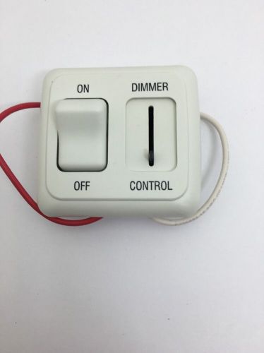 JR Products 12065 White Dimmer On/Off Switch with Bezel
