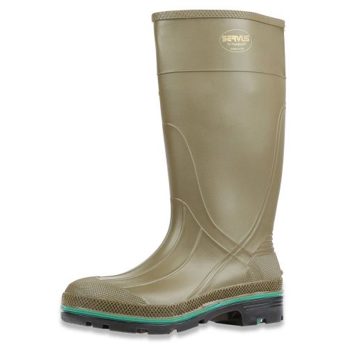Servus max 15&#034; pvc chemical-resistant soft toe men&#039;s work boots olive green &amp;... for sale