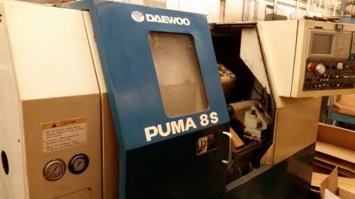 Used Daewoo Puma 8S CNC Turning Center 2 Axis Lathe Fanuc OT Thru Tailstock 1996