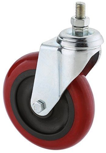 Steelex d2617 5-inch 300-pound threaded swivel polyurethane plate caster for sale