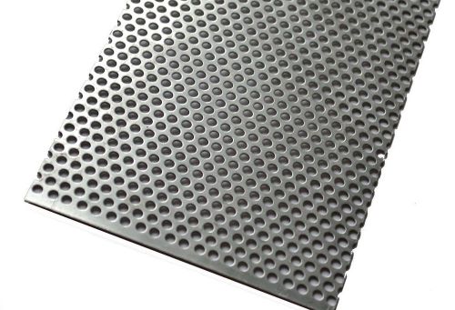 3003 aluminum perforated metal sheet 24&#034; x 4&#034; great for car grills, mesh &amp; vents for sale