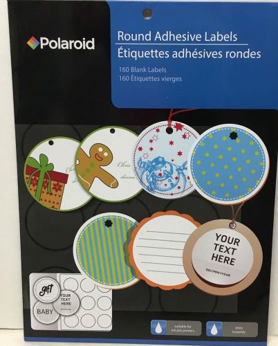 2&#034; Polaroid Round Adhesive Labels 160 Blank Labels Suitable for Ink Jet Printers