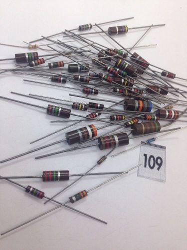 vintage mixed LOT 50 Resistors Mixed Values look at pictures please  lot # 109