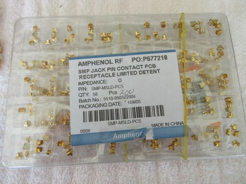 Lot of 10 AMPHENOL RF SMP-MSLD-PCS RF/COAXIAL, SMP PLUG( New In Tray)