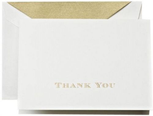 Crane and Co. Gold Hand Engraved Thank You Notes (CT1308)