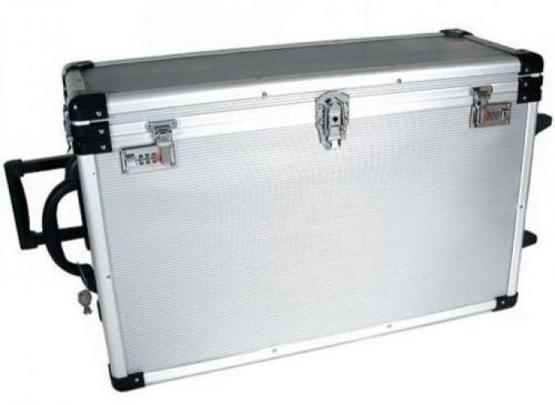 24 trays large aluminum rolling jewelry carrying case for sale
