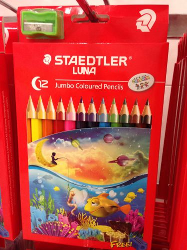 Staedtler12 Jumbo Fat Multi Colors Set For Kids, Children &amp; Office Use