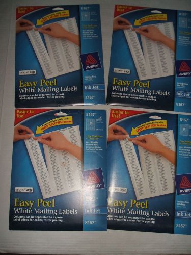 Avery Mailing Labels Lot 8167 White 1/2&#034; x 1 3/4&#034; 2000 per pkg Total 8000