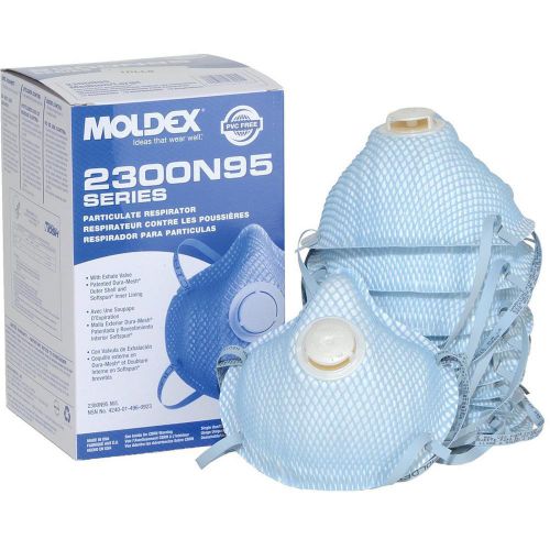 Moldex 2300 n95 respirator with valve 10 masks for sale