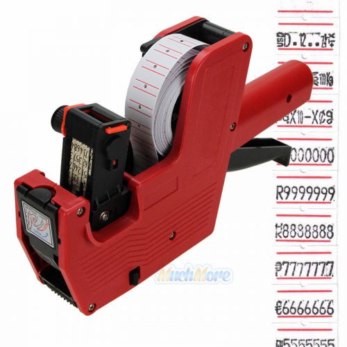 Mx-5500 8 digits price tag gun + 5000 white w/ red lines labels +1 ink us ship for sale