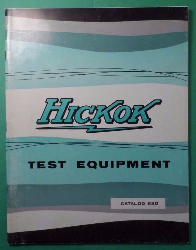 1963 hickock test equipment catalog 63d for sale
