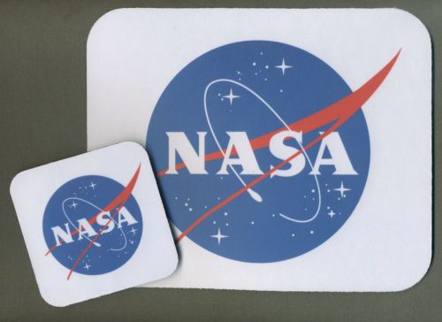 Set - NASA Mouse Pad *with 1 new NASA drink coaster. *FREE SHIPPING