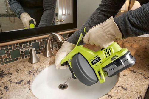 Ryobi Drain Auger 18V Battery Operated Cordless Snake Plumbing Power Tool Only