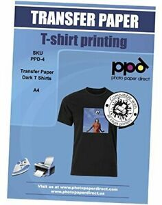 PPD Inkjet PREMIUM Iron-On Dark T Shirt Transfers Paper LTR 8.5x11&#034; pack of