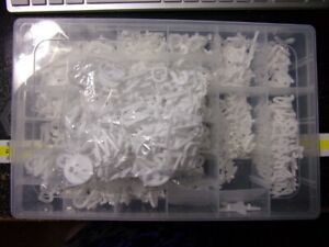 7/8&#034; White Menu Board Letters, Numbers, Words, Smileys In Plastic Storage Tray
