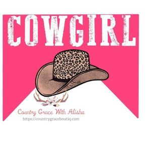 Sublimation Print Design Cowgirl to Press Heat Transfer