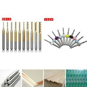 End Mill 10pcs PCB HSS Flute Milling Cutter Router Drill Bit Replaces Brand New