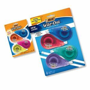 BIC Wite-Out Brand EZ Correct Correction Tape, White, Fast, Clean &amp; Easy To U...