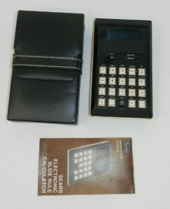 Vintage Sears Electronic Slide Rule Calculator Model 801.58770 w/Case Works
