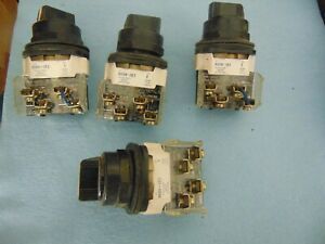 Lot of 4 Allen Bradley 800H-JR2 Series F 3 Position Selector Switch