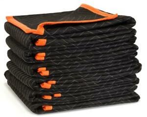 72-Inch by 40-Inch Heavy Duty Padded Moving Blankets, 6-Pack