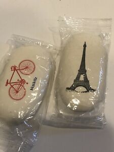 New 2 Pebble Erasers French School Work Desk Supplies
