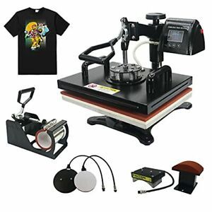 5 in 1 Heat Press 12&#034; x 15&#034; Color LED 360-degree Rotation
