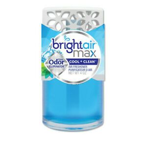 BRIGHT AIR 900439 Max Scented Oil Air Freshener, Cool and Clean, 4 oz, PK6