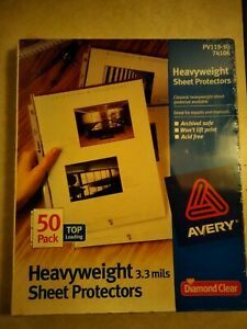 Avery Heavyweight Sheet Protectors 50-pack 74106 New in Pkg  Original Owner