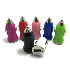 1Universal Car USB Metal 1 Port Mini Charger Adapter Bullet For Cell Phone  HU