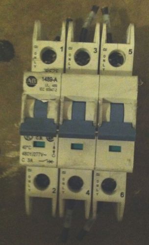 Allen Bradley #AB-5329 1489-A  3 Pole Circuit Breakers 3 AMP  FREE SHIPPING