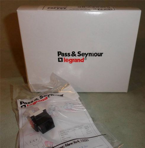 10 pack pass &amp; seymour legrand ks58ab-bl black keystone jack 5e universal t568ab for sale