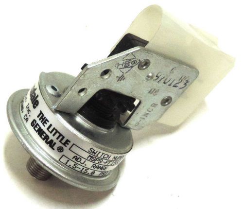 New barksdale msps-ff15ss pressure switch 100psi 1.5-15psi 3amp dpdt 125/250vac for sale
