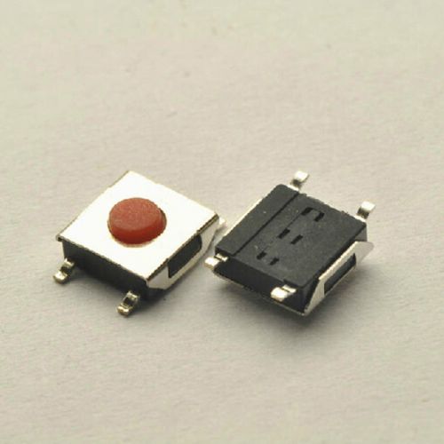 30pcs smd smt tact push button switch tactile micro switch red 4 pin 6*6*2.7mm for sale