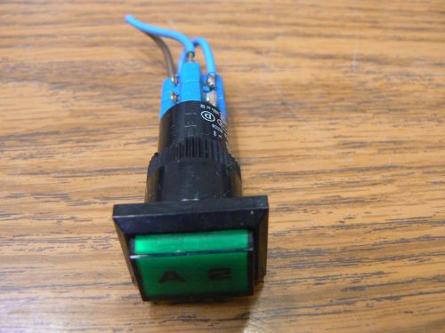 EAO ILLUMINATED GREEN (A 2) COVERED PUSH BUTTON SWITCH 01-262-025