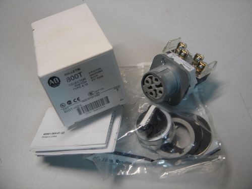 ALLEN BRADLEY 800T-H2A SELECTOR SWITCH 2 POSITION MAINTAINED BLACK SERIES T NIB
