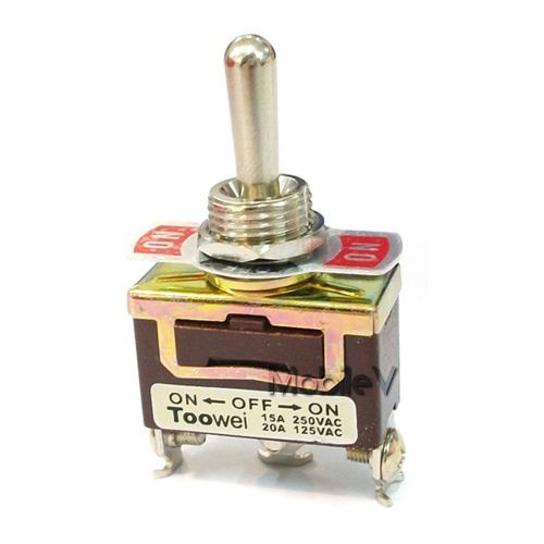 5 on-off-on spdt toggle switch latching 15a 250v 20a 125v ac heavy duty t701cw for sale