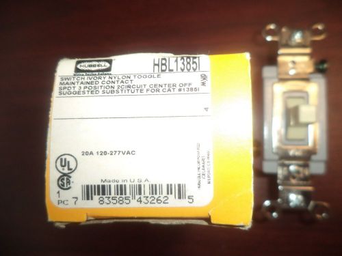 NEW HUBBELL HBL1385I SWITCH 20 Amp 120-277 SPDT Toggle